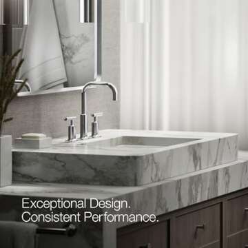 Widespread Bathroom Faucet, Bathroom Sink Faucet, Lever Handles and gooseneck spout Polished Chrome