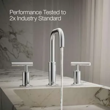 Widespread Bathroom Faucet, Bathroom Sink Faucet, Lever Handles and gooseneck spout Polished Chrome