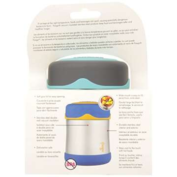 Thermos Foogo Vacuum Insulated Stainless Steel 10-Ounce Food Jar, Charcoal/Teal (B3004TS2)