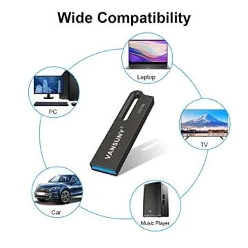 Vansuny 256GB USB 3.0 Flash Drive - Waterproof & Fast