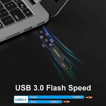 Vansuny 256GB USB 3.0 Flash Drive - Waterproof & Fast