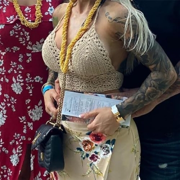 Shop wonuu Women Summer Crochet Top Bralette in Khaki