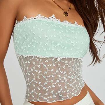 Mialoley Women's Strapless Tank Tops Ribbed Knit Sleeveless Twisted Knot Backless Vest Summer Casual Beach Tube Top