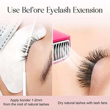 ALLOVE Lash Bonder for Eyelash Extensions Super Bonder for Lash Extension Glue Accelerator Water Oil Proof Lash Sealant for Eyelash Extensions 15ml-Aloe