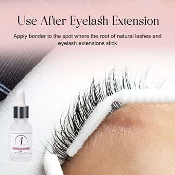ALLOVE Lash Bonder for Eyelash Extensions Super Bonder for Lash Extension Glue Accelerator Water Oil Proof Lash Sealant for Eyelash Extensions 15ml-Aloe