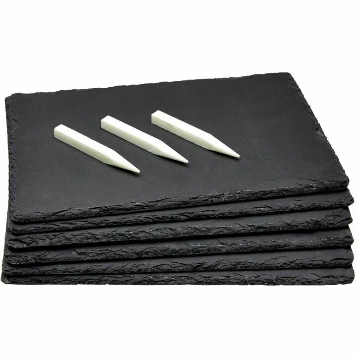Black Slate Charcuterie Boards Set of 6