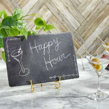 Black Slate Charcuterie Boards Set of 6