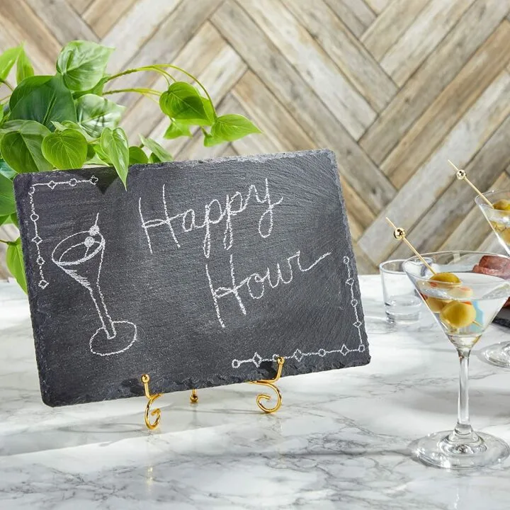 Black Slate Charcuterie Boards Set of 6