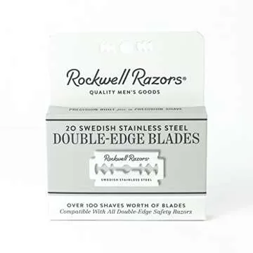 Rockwell Razors T2 Brushed Chrome Safety Razor for Men and Women with Infinite Shaving Settings, 25 Fully Recyclable Blades and Travel Leather Bag