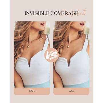 BearKig 2-Pairs Nipple Cover, Nipple Pasties for Women, Pasties Nipple Covers, Nipple Covers for Women Reusable, Nipple Cover with Travel Box(Nude)