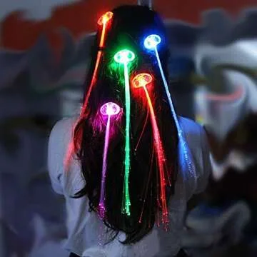 Multicolor LED Hair Accessories for Parties and Events