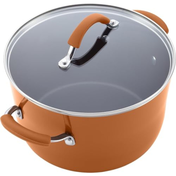 Rachael Ray Cucina Nonstick Cookware Set 12 Piece Pumpkin Orange