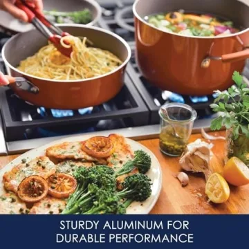 Rachael Ray Cucina Nonstick Cookware Set 12 Piece Pumpkin Orange