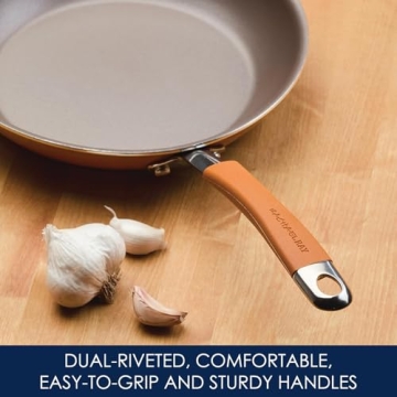 Rachael Ray Cucina Nonstick Cookware Set 12 Piece Pumpkin Orange