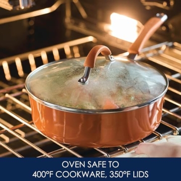 Rachael Ray Cucina Nonstick Cookware Set 12 Piece Pumpkin Orange