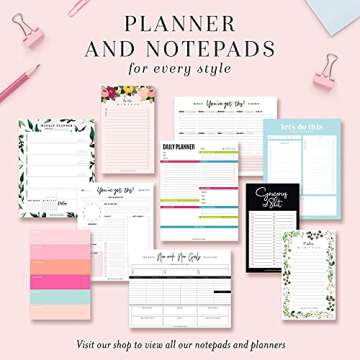 Bliss Collections Monthly Planning Pad, To Do List Notebook - Undated Tear-Off Sheets Notepad - Work Calendar, Organizer, Scheduler for Goals, Tasks - Simple (Pink), 12" x 18", 18 Sheets