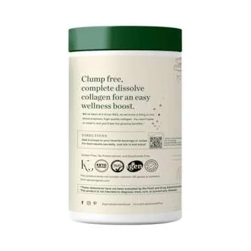 Great Lakes Wellness Collagen Peptides Powder for Skin, Hair, Nails, Joints & Digestion - Unflavored - Quick Dissolve Hydrolyzed, Non-GMO, Keto, Kosher - 10 oz