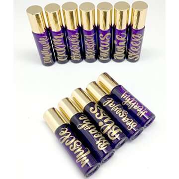 Vinyl Essential Oil Labels Fits 10ml Roller Bottles, 24 Oil Bottle Labels, The Perfect Essential Oil Accessories and Stickers That are Oil Proof and Waterproof (Gold)