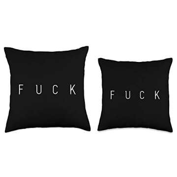FUCK Retro Offensive Vulgar Insulting Bad Rude Word Gift Throw Pillow