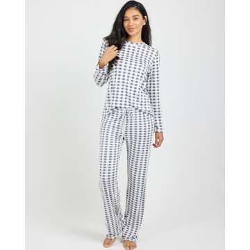 2 Pack: Long Sleeve Pajamas For Women Sets Womens Pajama Sets Two Piece Pj Summer Pijamas De Mujer C...