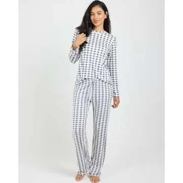 2 Pack: Long Sleeve Pajamas For Women Sets Womens Pajama Sets Two Piece Pj Summer Pijamas De Mujer C...