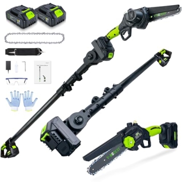 V-MODEST 2-in-1 Cordless Pole Saw: Lightweight, Powerful Tree Trimming Tool