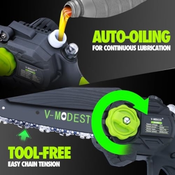 V-MODEST 2-in-1 Cordless Pole Saw Lightweight Powerful