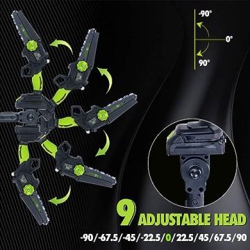 V-MODEST 2-in-1 Cordless Pole Saw Lightweight Powerful