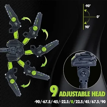 V-MODEST 2-in-1 Cordless Pole Saw Lightweight Powerful