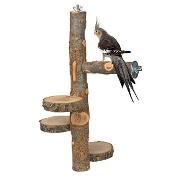 YKD Chinchilla Large Hanging Wooden Rotating Platform - Small Animals Natural Fruit Wood Standing Platform - Squirrel Suger Glider Platform - Bird Perch Platform