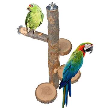 YKD Chinchilla Large Hanging Wooden Rotating Platform - Small Animals Natural Fruit Wood Standing Platform - Squirrel Suger Glider Platform - Bird Perch Platform