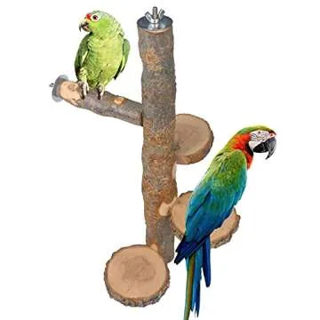 YKD Chinchilla Large Hanging Wooden Rotating Platform - Small Animals Natural Fruit Wood Standing Platform - Squirrel Suger Glider Platform - Bird Perch Platform