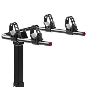 Retrospec Lenox 2-5 - Bike Hitch Rack for Cars, Trucks, SUVs with 2” Hitch | Foldable Steel Frame with Anti-Rattle Adapter, Tie Down Cradles and Straps - Fits Most Frames, Black