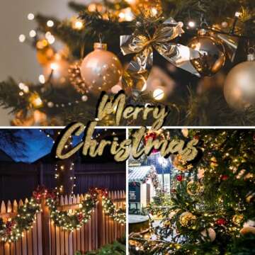 95FT 240LED Waterproof Christmas String Lights Outdoor Indoor