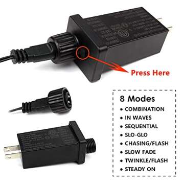 95FT 240LED Waterproof Christmas String Lights Outdoor Indoor