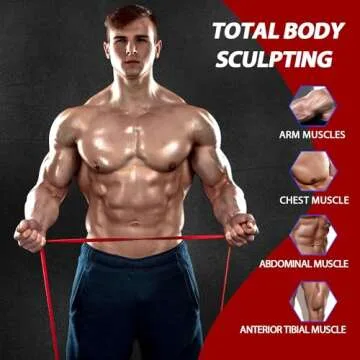 LEEKEY Resistance Bands,Rubber Exercise Bands - Workout Bands Set, 5-85LBS Resistance Bands for Work...