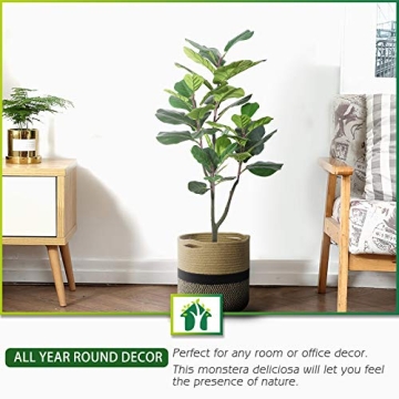 CROSOFMI Artificial Fiddle Leaf Fig Tree for Modern Spaces