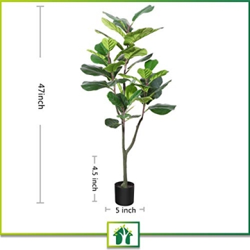 CROSOFMI Artificial Fiddle Leaf Fig Tree for Modern Spaces