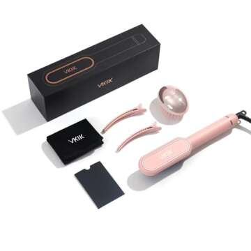 Generic VKIK Hair straightening Brush, Pink