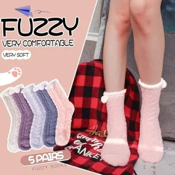 EBMORE Fuzzy Cozy Socks for Women ideal Winter Gifts
