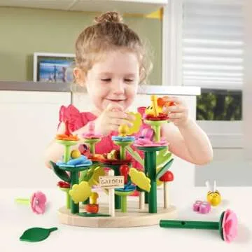 Wooden Flower Garden Toys for Creative Kids Activity Set