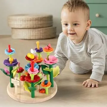 Wooden Flower Garden Toys for Creative Kids Activity Set