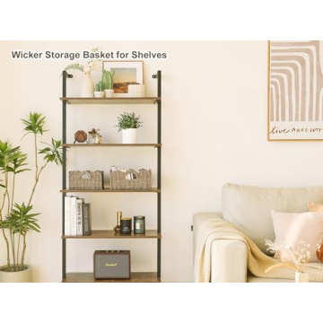 StorageWorks Seagrass Scalloped Baskets for Organized Style