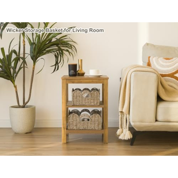 StorageWorks Seagrass Scalloped Baskets for Organized Style