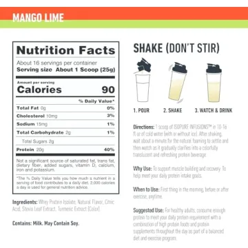 Isopure Mango Lime Whey Isolate Protein Powder