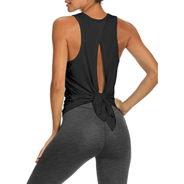 Bestisun Womens Workout Tops Athletic Shirts Exercise Gym Clothes Tie Back Yoga Tank Tops Activewear...