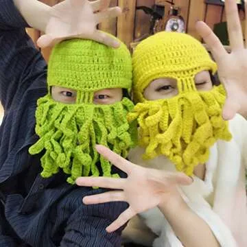 NYKKOLA Octopus Hat - Stylish Knit Ski Mask for All Seasons