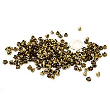 CRAFTMEMORE 1/8 Inch ID Antique Brass Grommets 200pcs