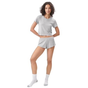 Florence by Mills Women's Cozy Crush Tap Short - Eco-Friendly Comfort in Heather Grey