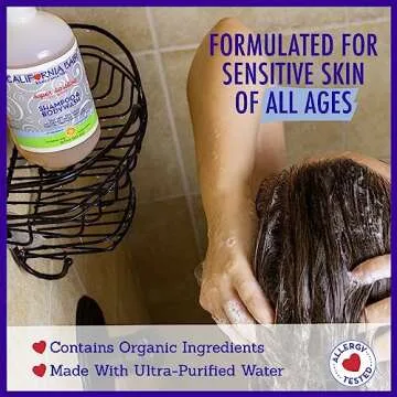 California Baby Super Sensitive Baby Shampoo and Body Wash | 100% Plant-Based | Gentle Fragrance Free Shampoo | Hypoallergenic | 251 mL / 8.5 oz